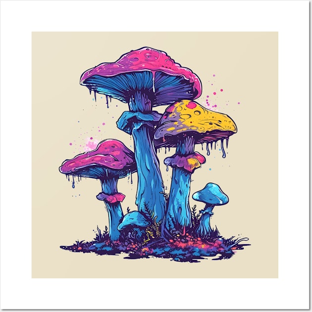 Whimsical Fungal Dreams Wall Art by Izzit-Reel